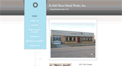 Desktop Screenshot of kofahlsheetmetal.com